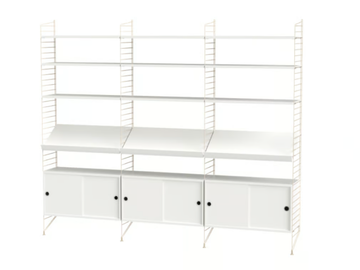 LIVING ROOM G - Open sectional powder coated steel bookcase by String Furniture - view 2